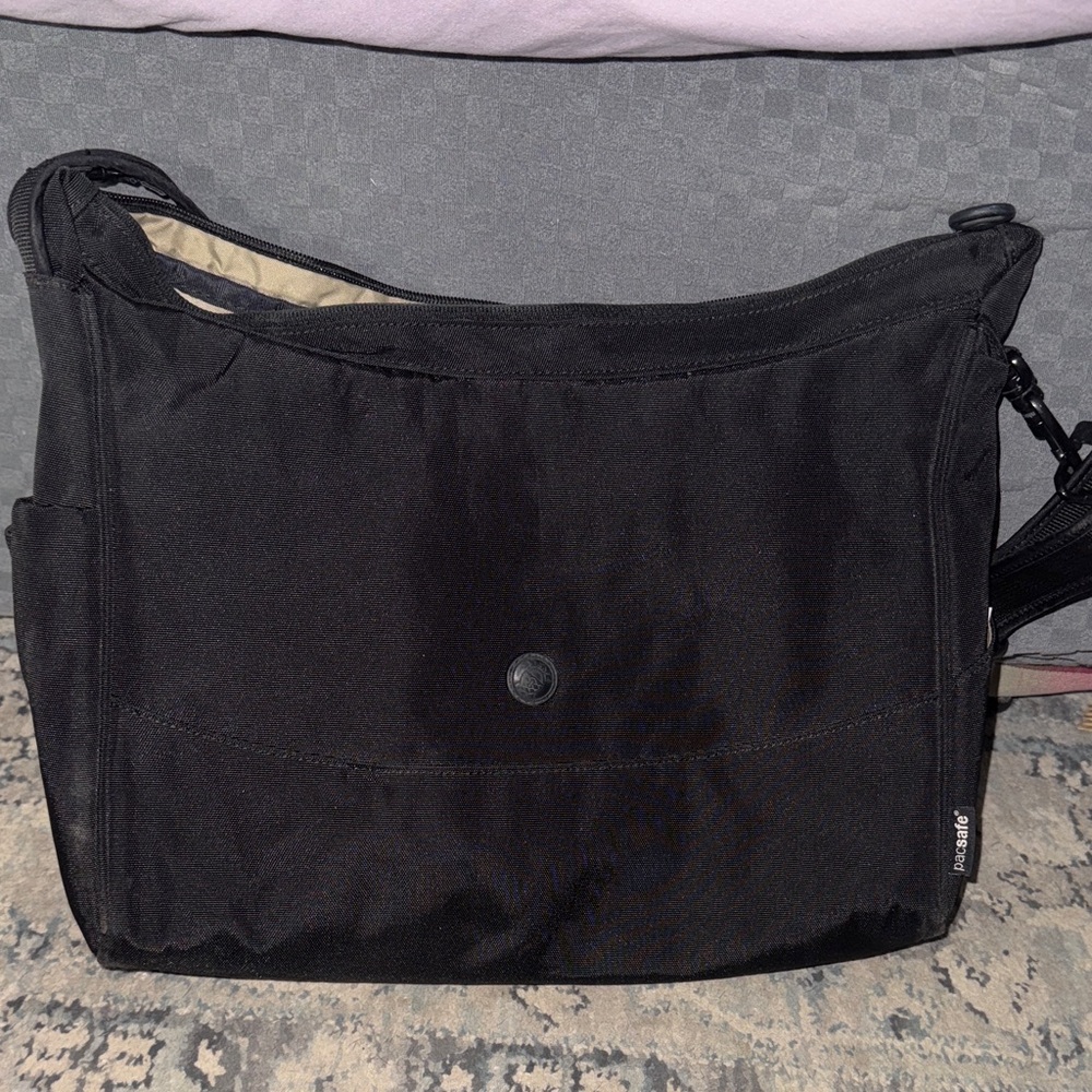 Pacsafe Large Black Crossbody Bag
